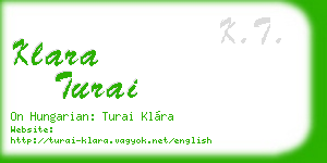 klara turai business card